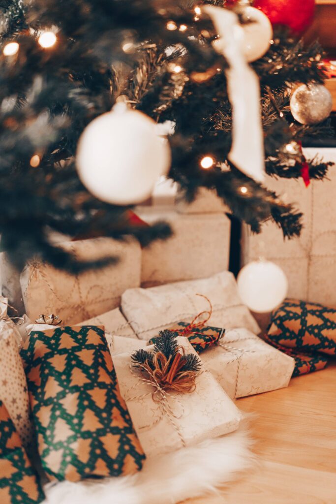 Christmas Presents under Christmas Tree Free Photo