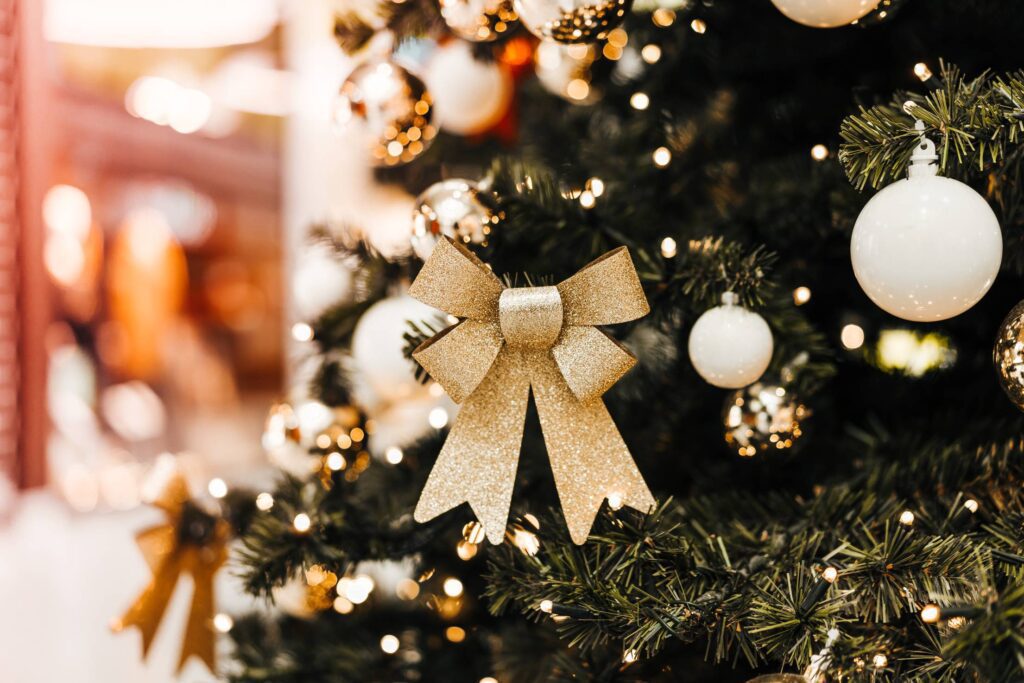 Christmas Tree Decoration Close Up Free Photo