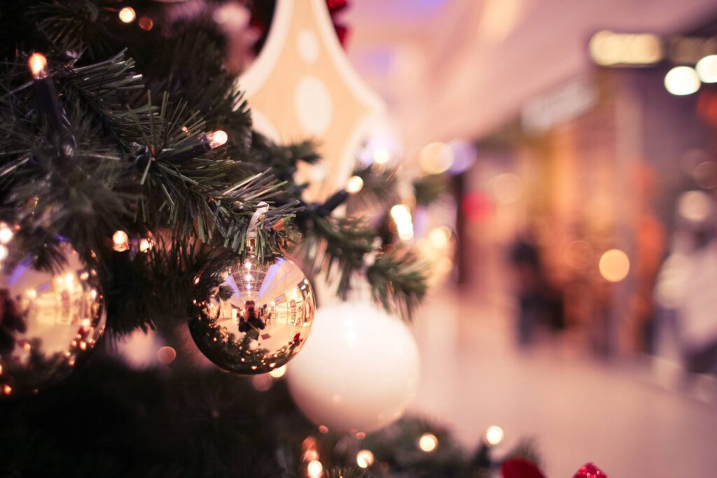 Christmas Tree in Shopping Mall Free Photo