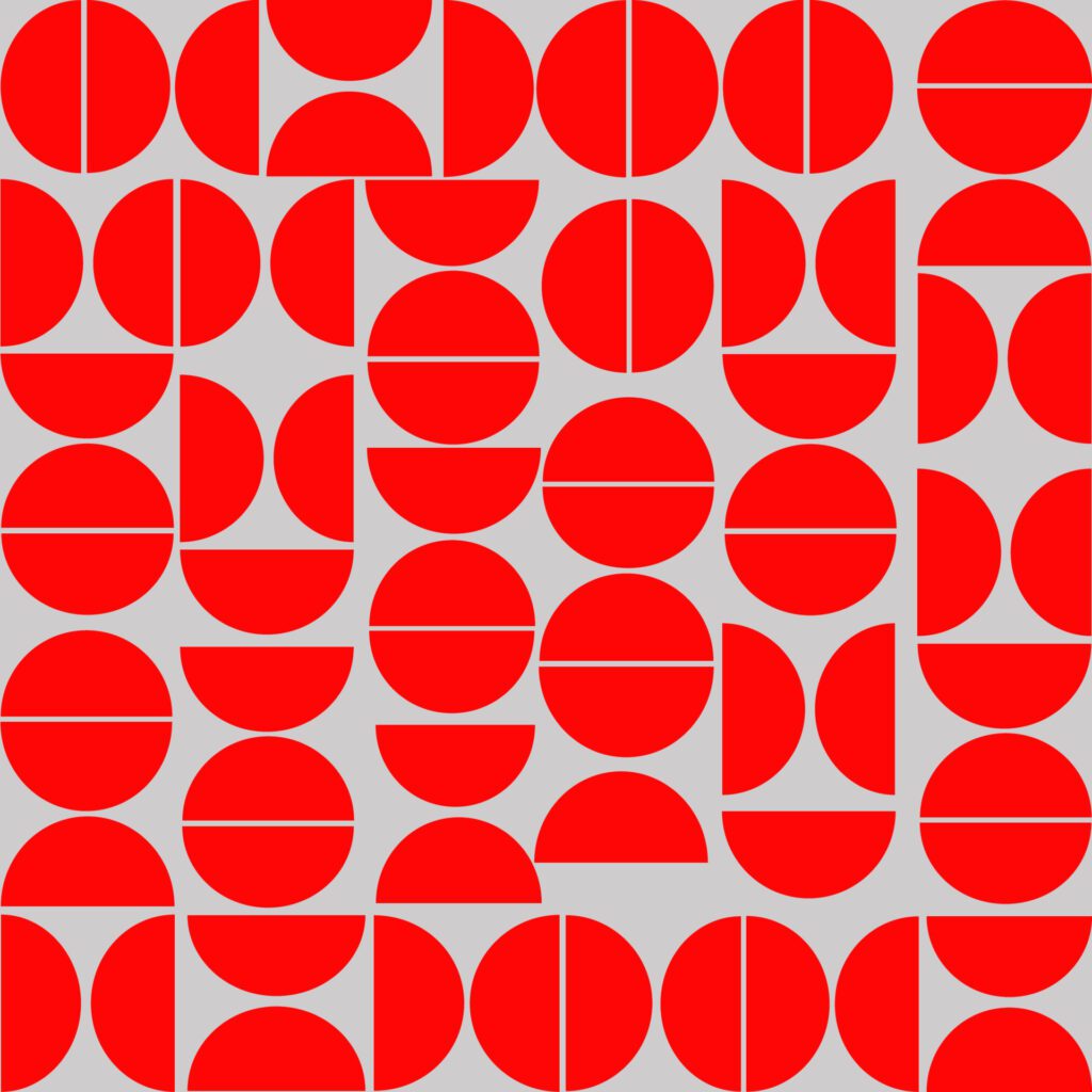 circle geometric pattern background, vector abstract circle. gray and red color, trendy background pattern Free Vector