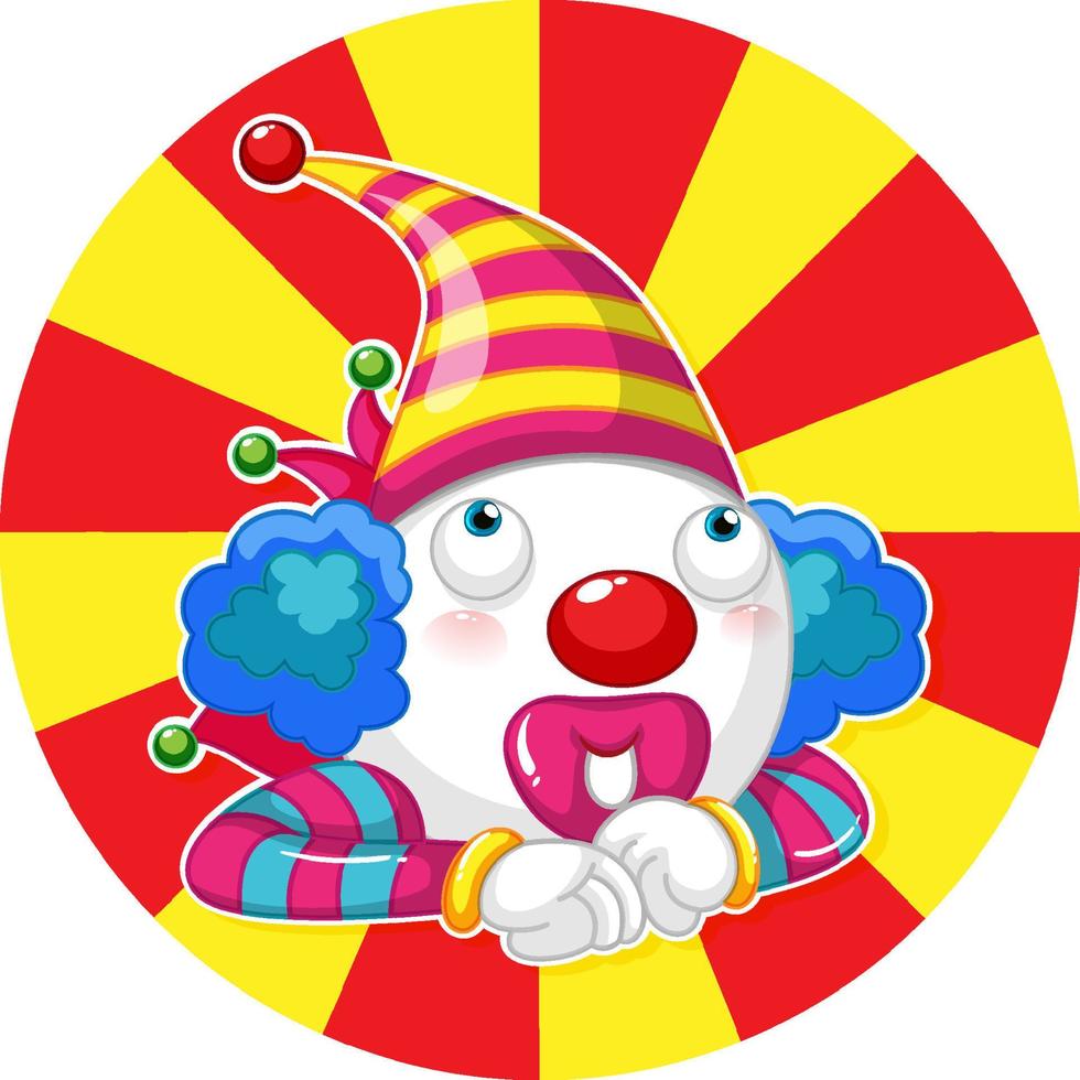 Circus clown colourful icon banner Stock Free