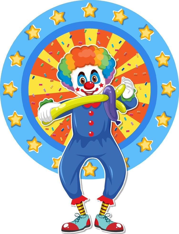 Circus clown icon on white background Stock Free