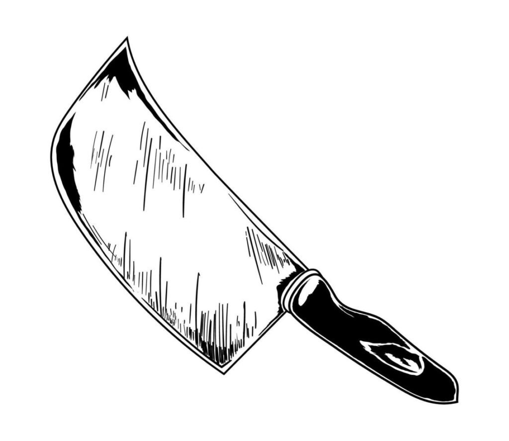 cleaver knife icon Stock Free