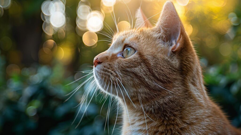 Close Up of Cat With Blurry Background Stock Free