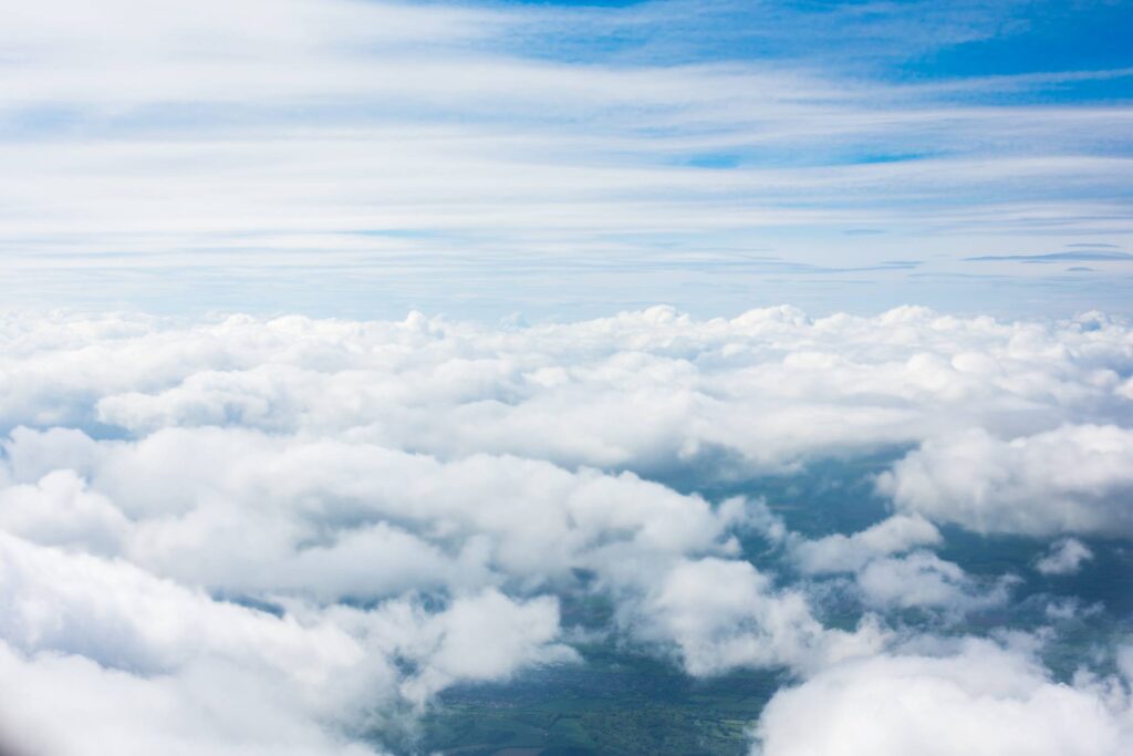 Clouds from an Airplane Window Free Photo