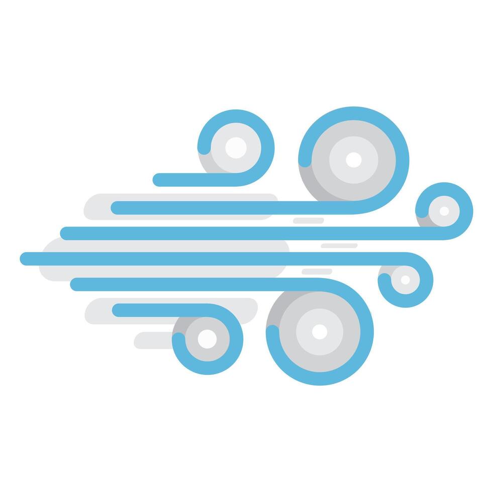 Cloudy winter wind blowing spiral line icon Stock Free