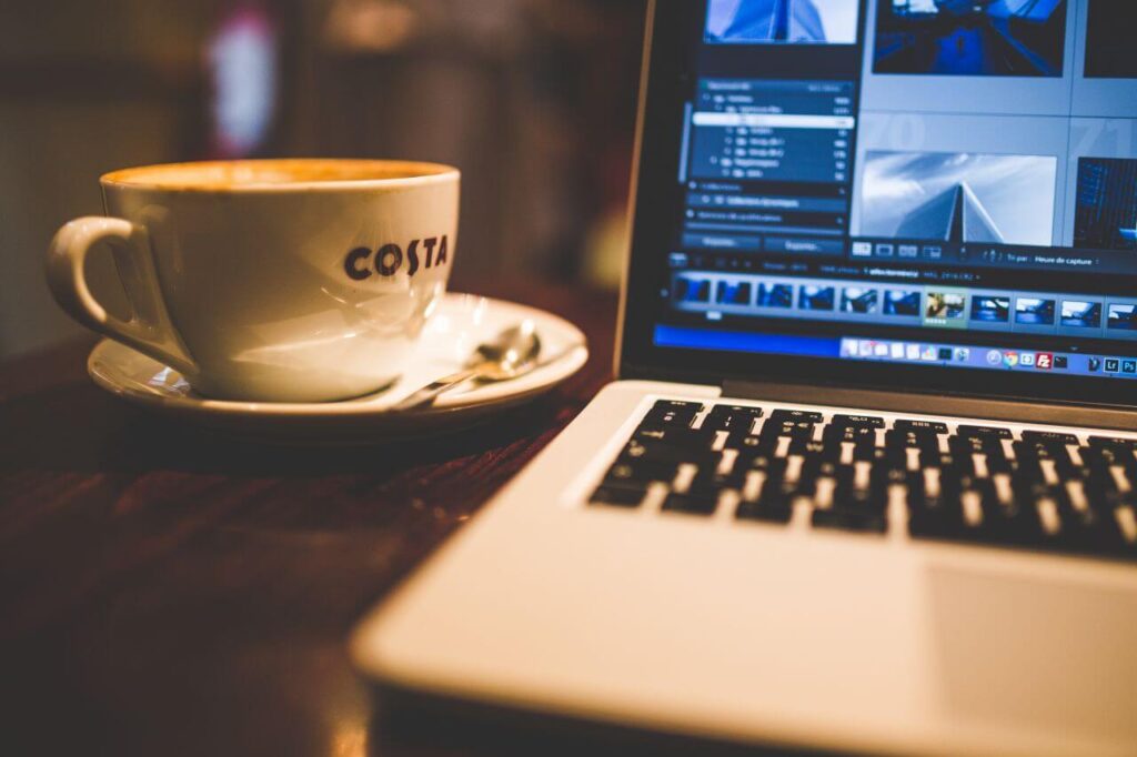 Coffee and MacBook Pro Stock Free