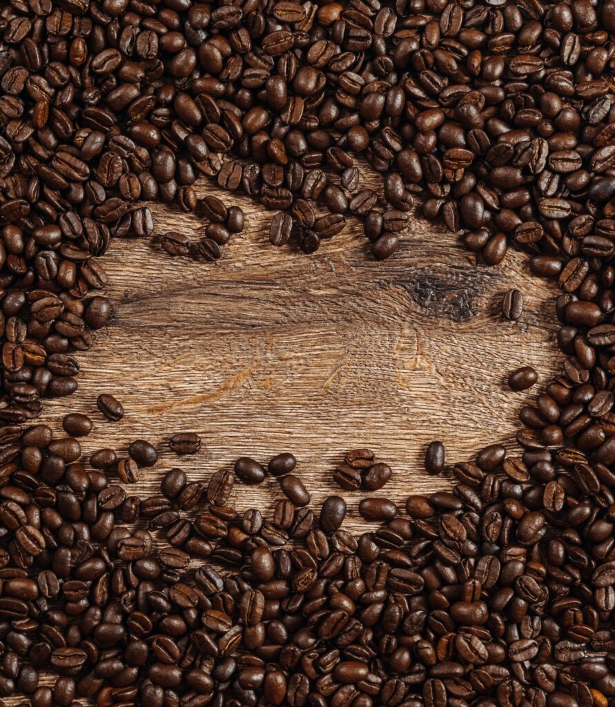 Coffee Beans Background with Space For Text Free Photo