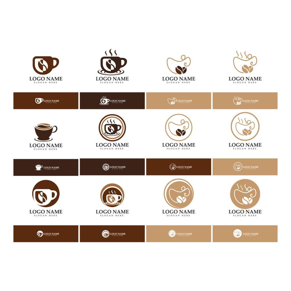 Coffee cup Logo Template vector icon illustration design Stock Free