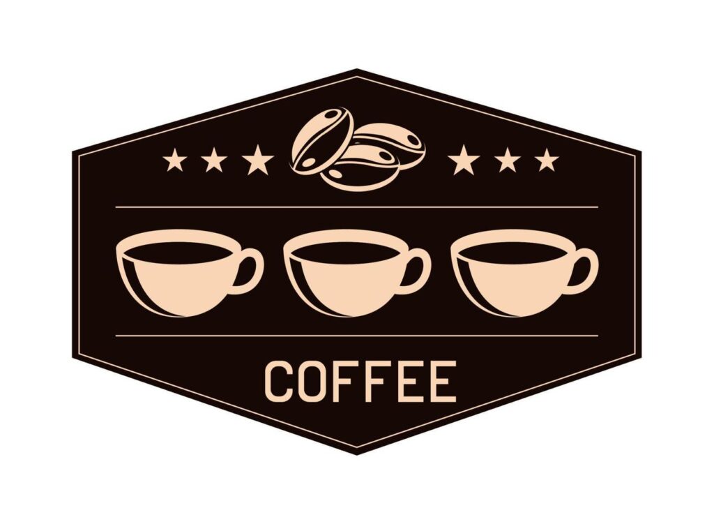 coffee label icon Stock Free