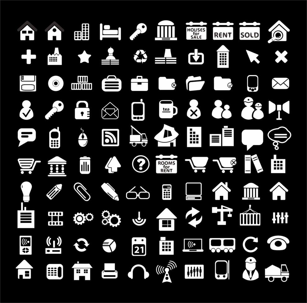 Collection of vector icons of various shapes and designs Stock Free and Free SVG