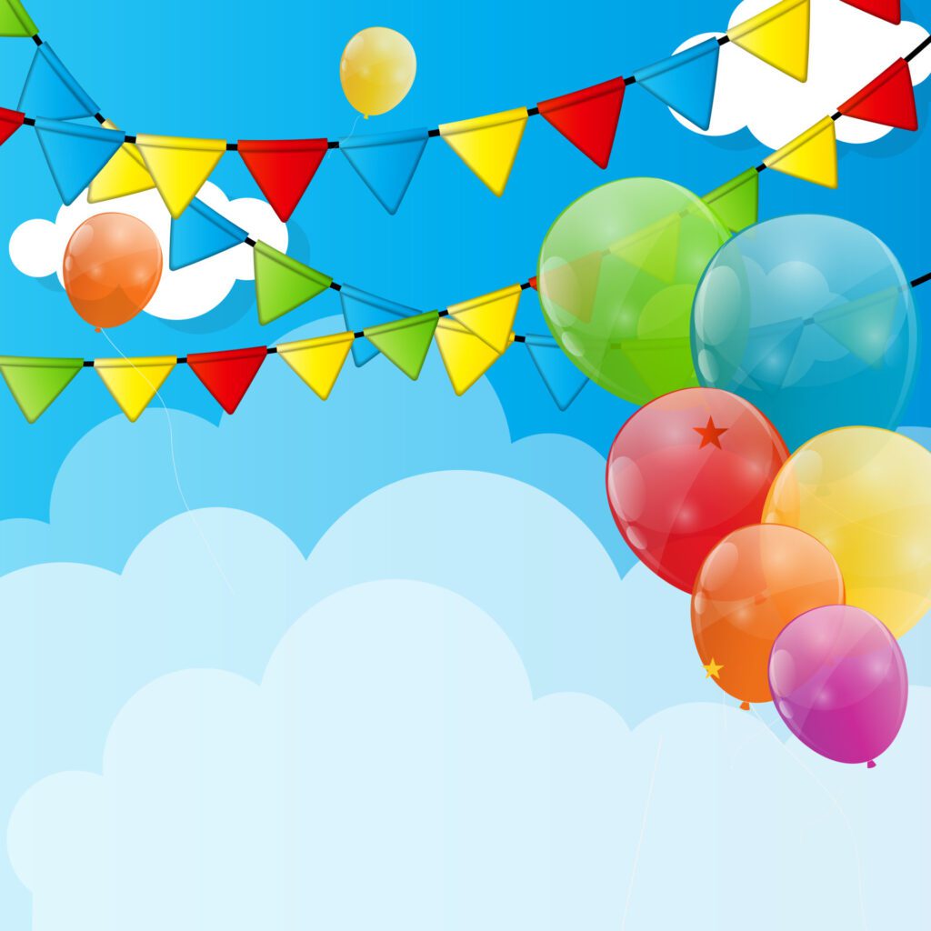 Color Glossy Balloons Background Vector Illustration Free Vector