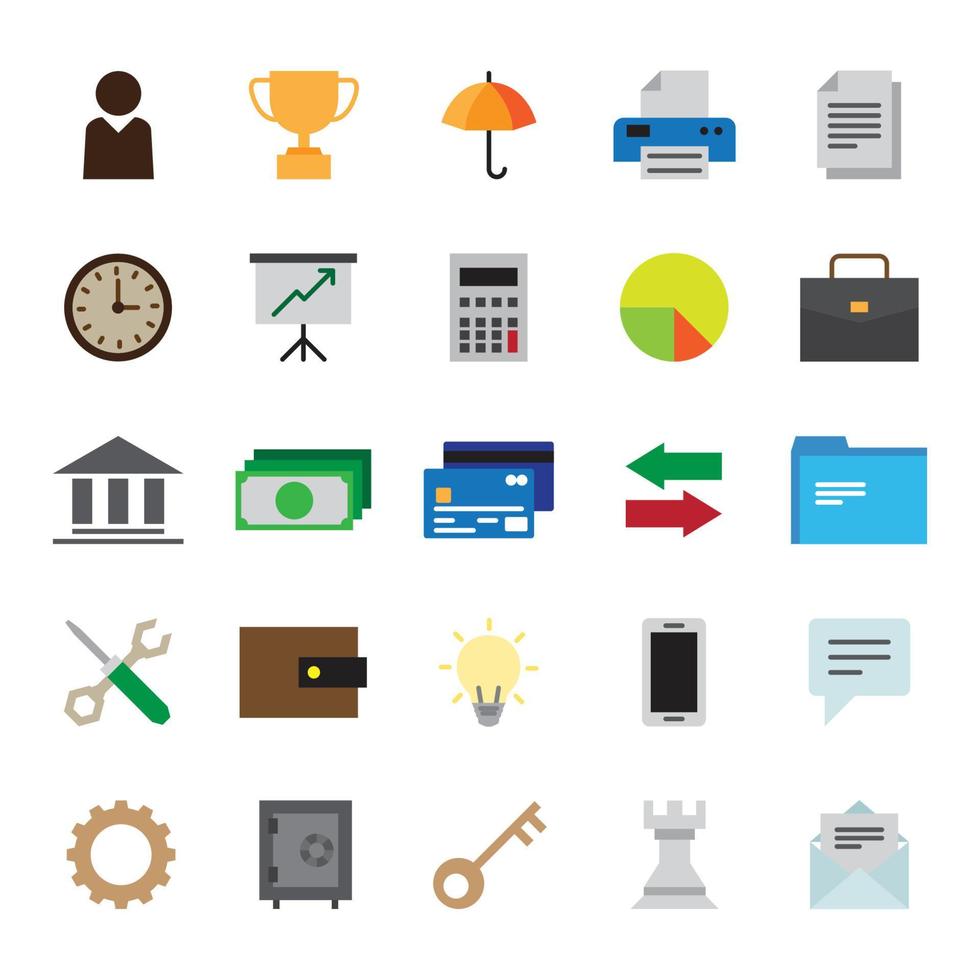 Color icon for business and finance work Stock Free