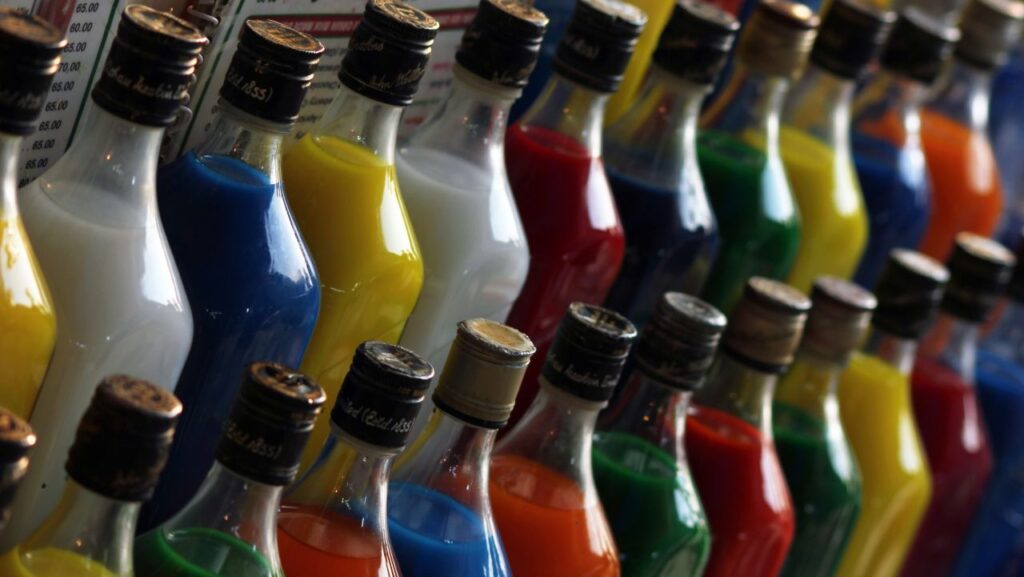 Colored Liquid Bottles 2 Stock Free