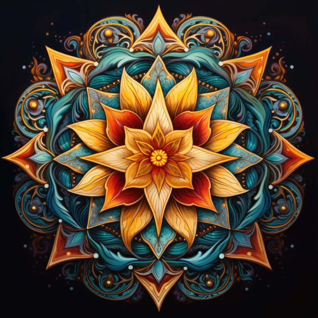 Colorful 3D Mandala Stock Free