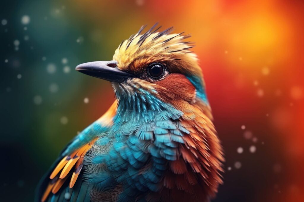 Colorful Bird Macro Stock Free