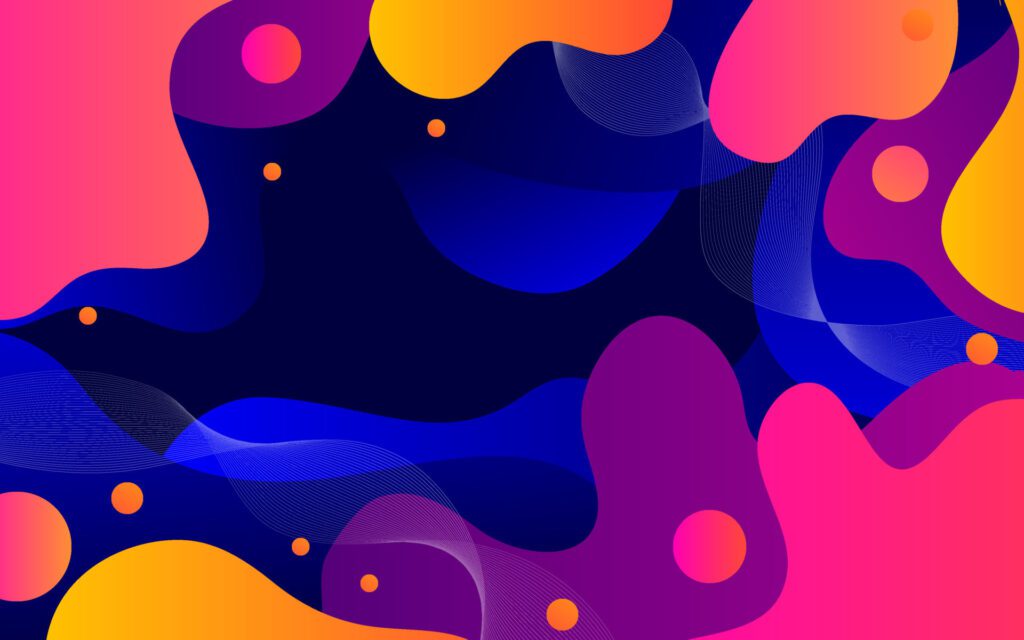 Colorful drawn abstract fluid background Free Vector