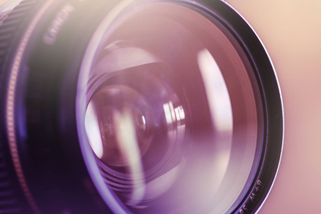 Colorful DSLR Lens Close Up Free Photo