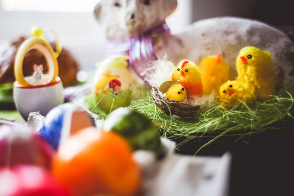 Colorful Easter Decorations Free Photo