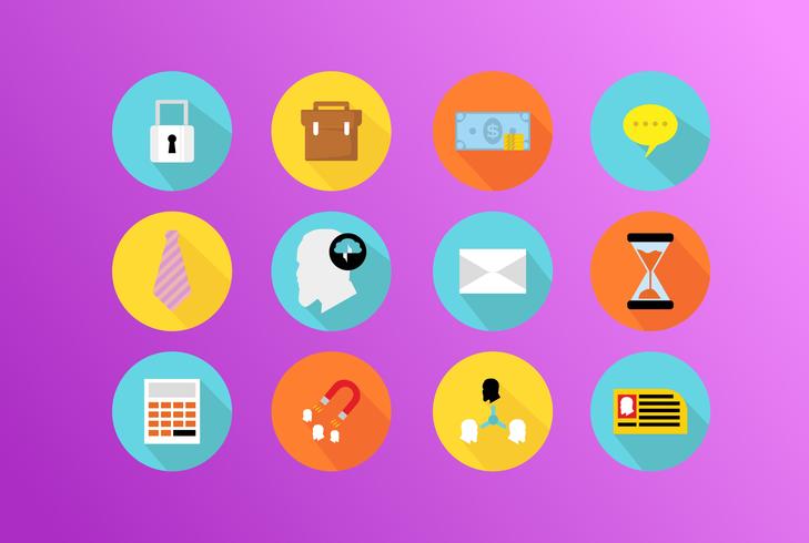 Colorful Flat Business Icons Stock Free and Free SVG