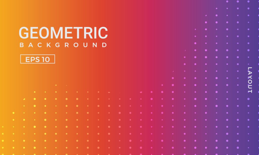 Colorful gradient geometric background with halftone pattern. Perfect for copybook brochures, school books, Notebook paper, book, magazine template. Free Vector