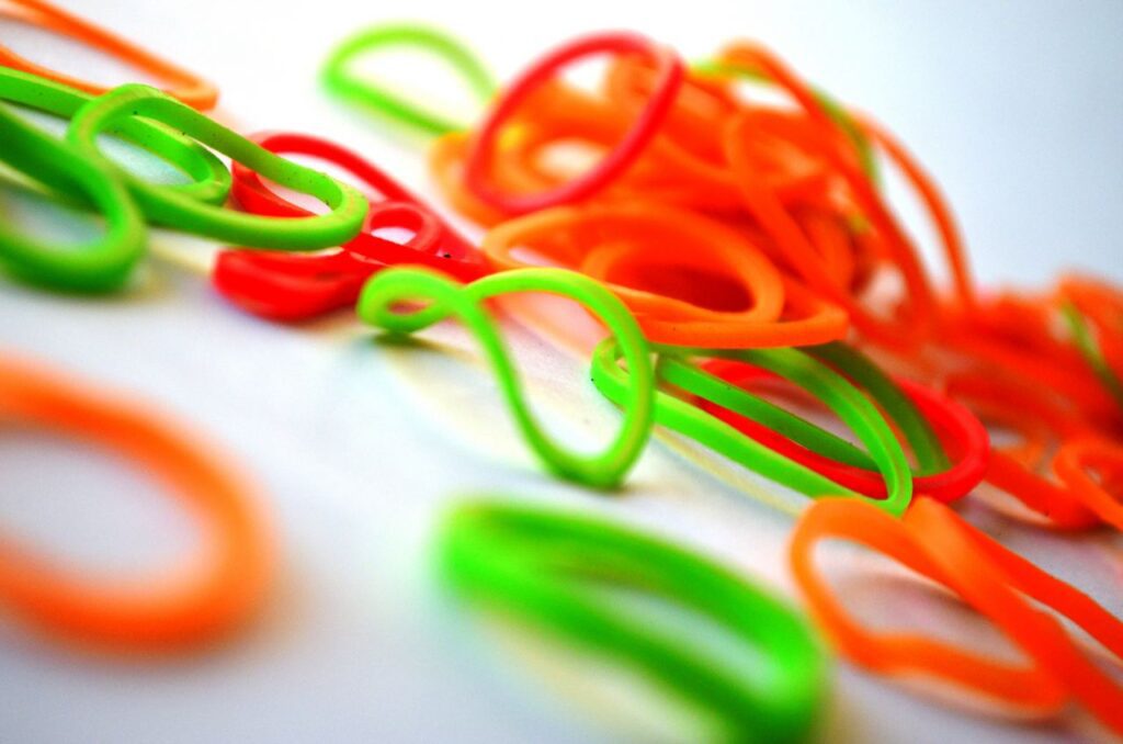 Colorful Rubber Bands Stock Free