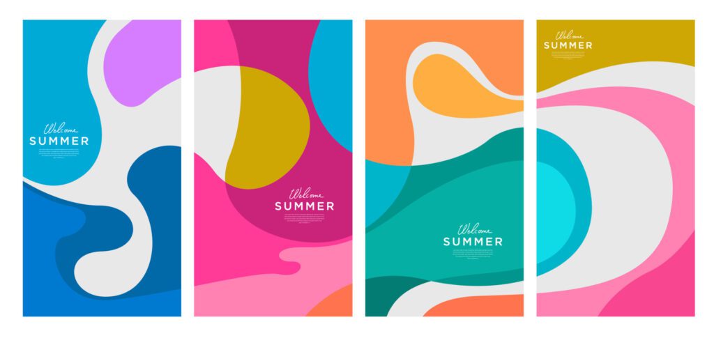 Colorful summer abstract background Free Vector