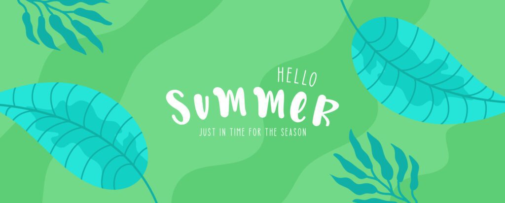 Colorful summer background layout banner design. landscape poster, greeting card, header to website Free Vector and Free SVG