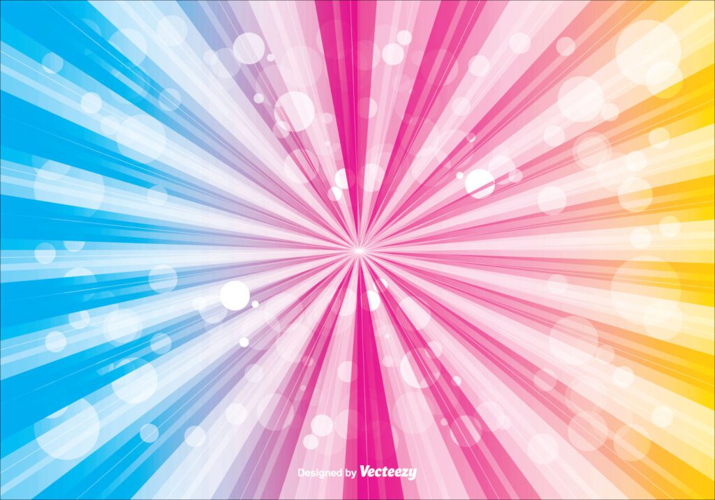 Colorful Sunburst Vector Background Free Vector and Free SVG