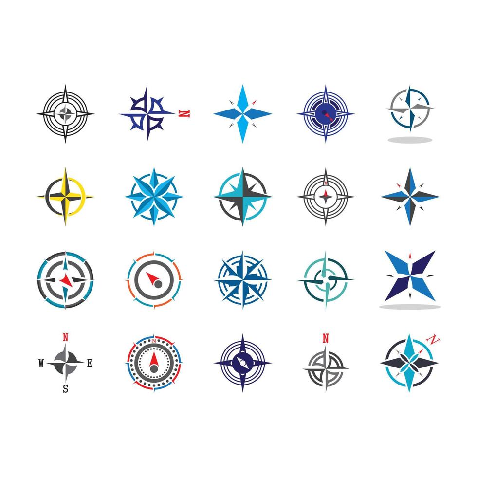 Compass logo template vector icon Stock Free