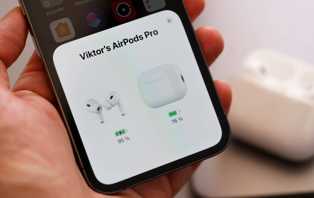 Connecting AirPods Pro with iPhone Free Photo