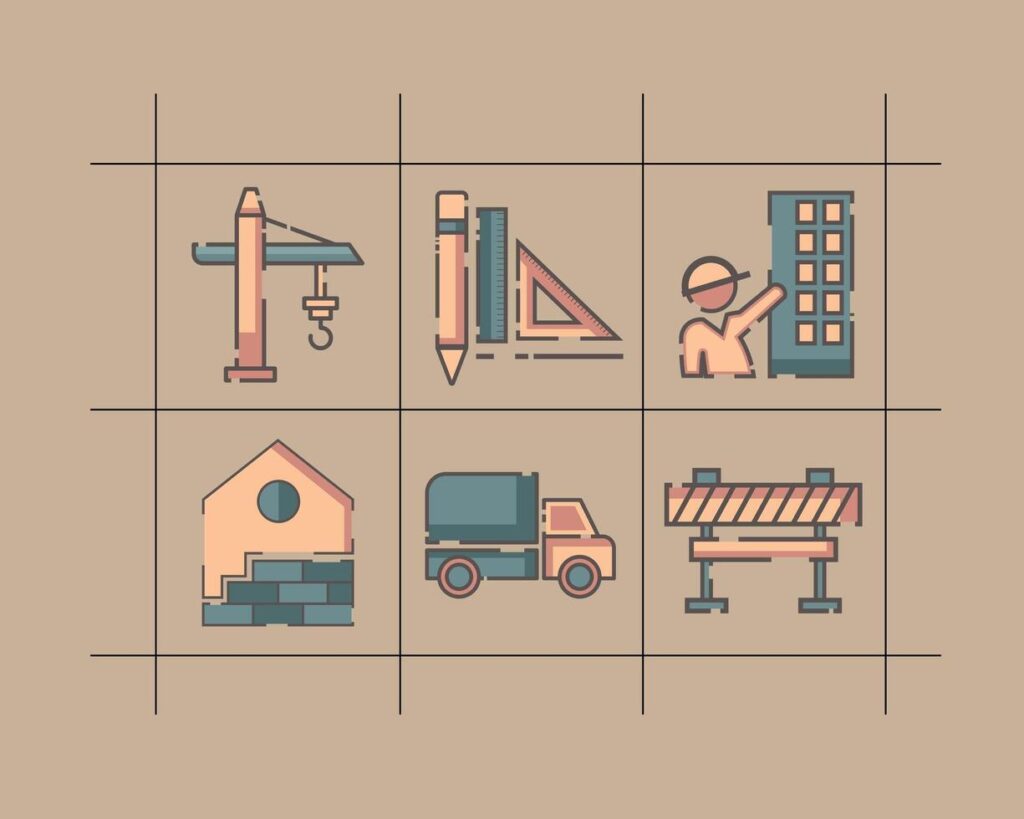 Construction icon asset graphic Stock Free