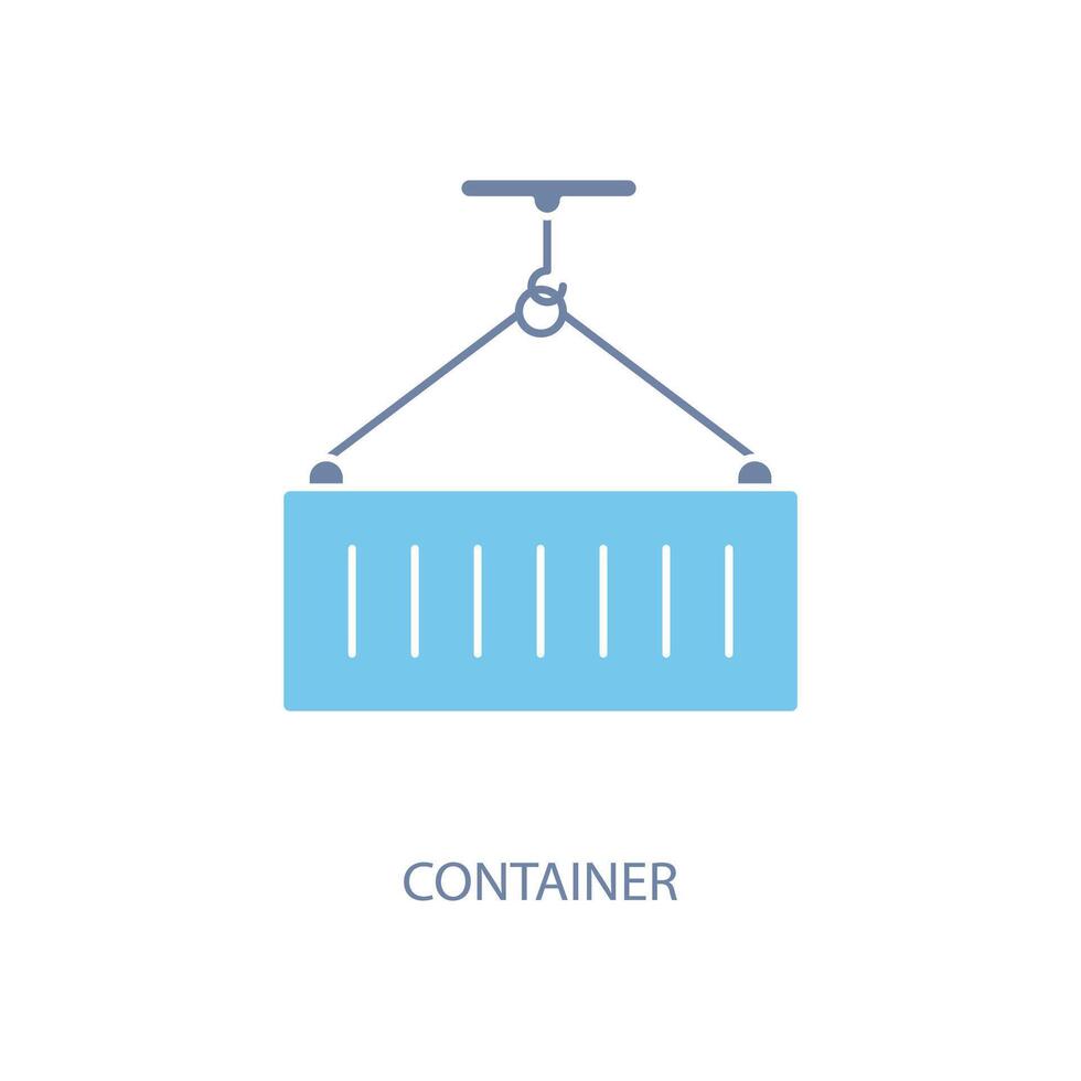 container concept line icon. Simple element illustration. container concept outline symbol design. Stock Free