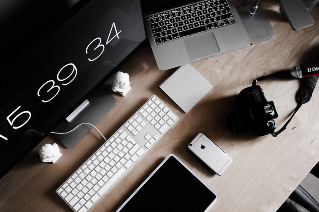 Creative Designer Photographer Workspace Desk Setup Free Photo