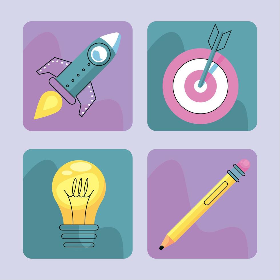 Creativity icon set Stock Free