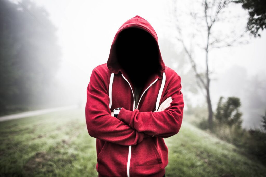 Creepy Man Without a Face in a Hoodie Free Photo