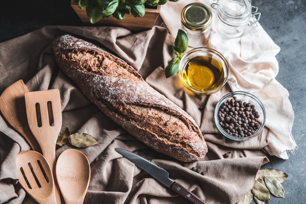 Crispy Homemade Whole Grain Baguette Free Photo