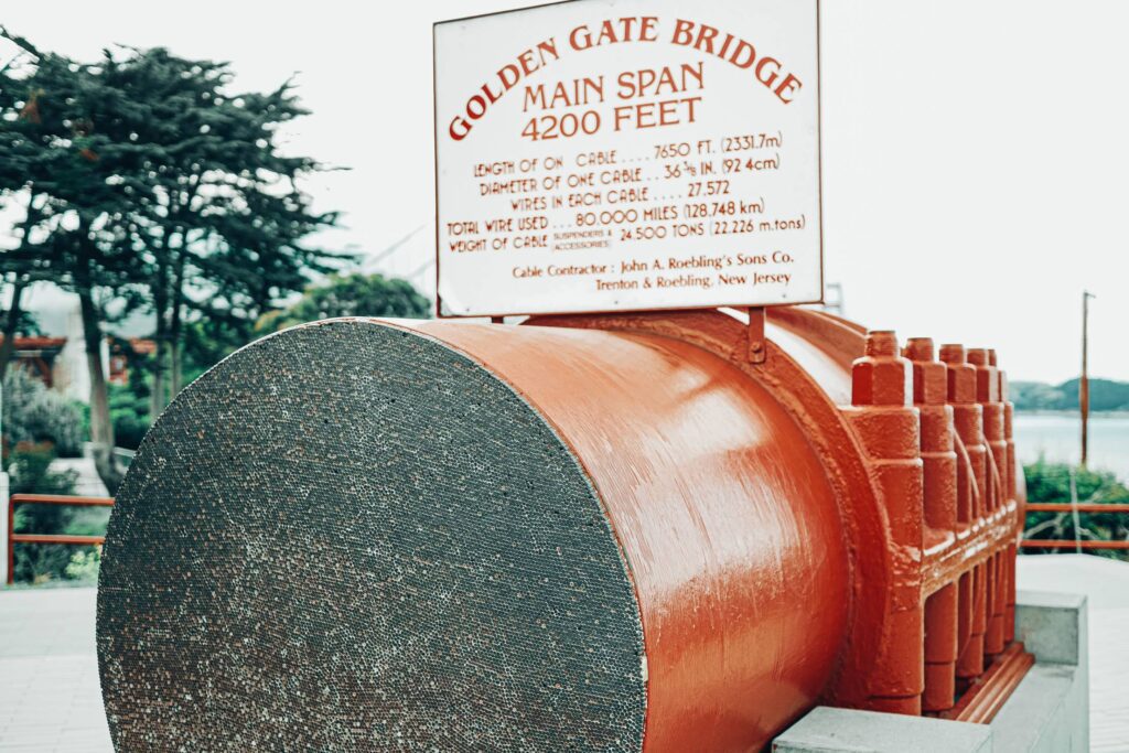 Cross Section of a Steel Cable of Golden Gate Bridge Free Photo