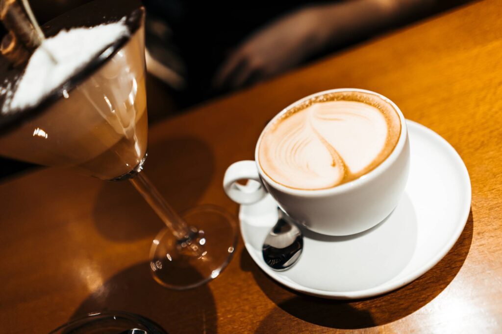 Cup of Coffee in a Bar Free Photo