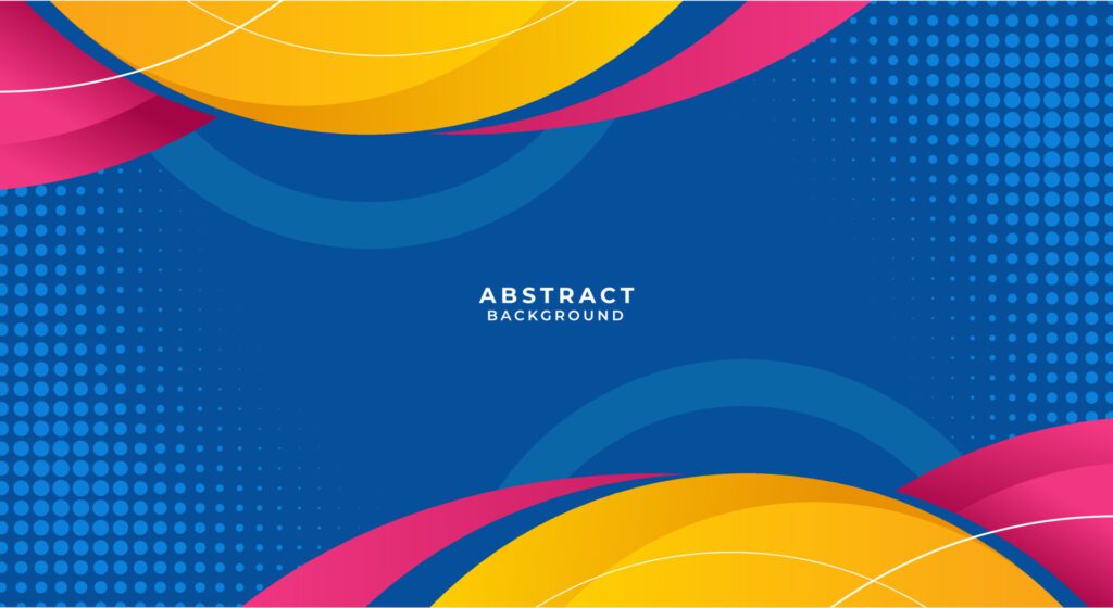 Curve yellow and pink with blue background Free Vector and Free SVG