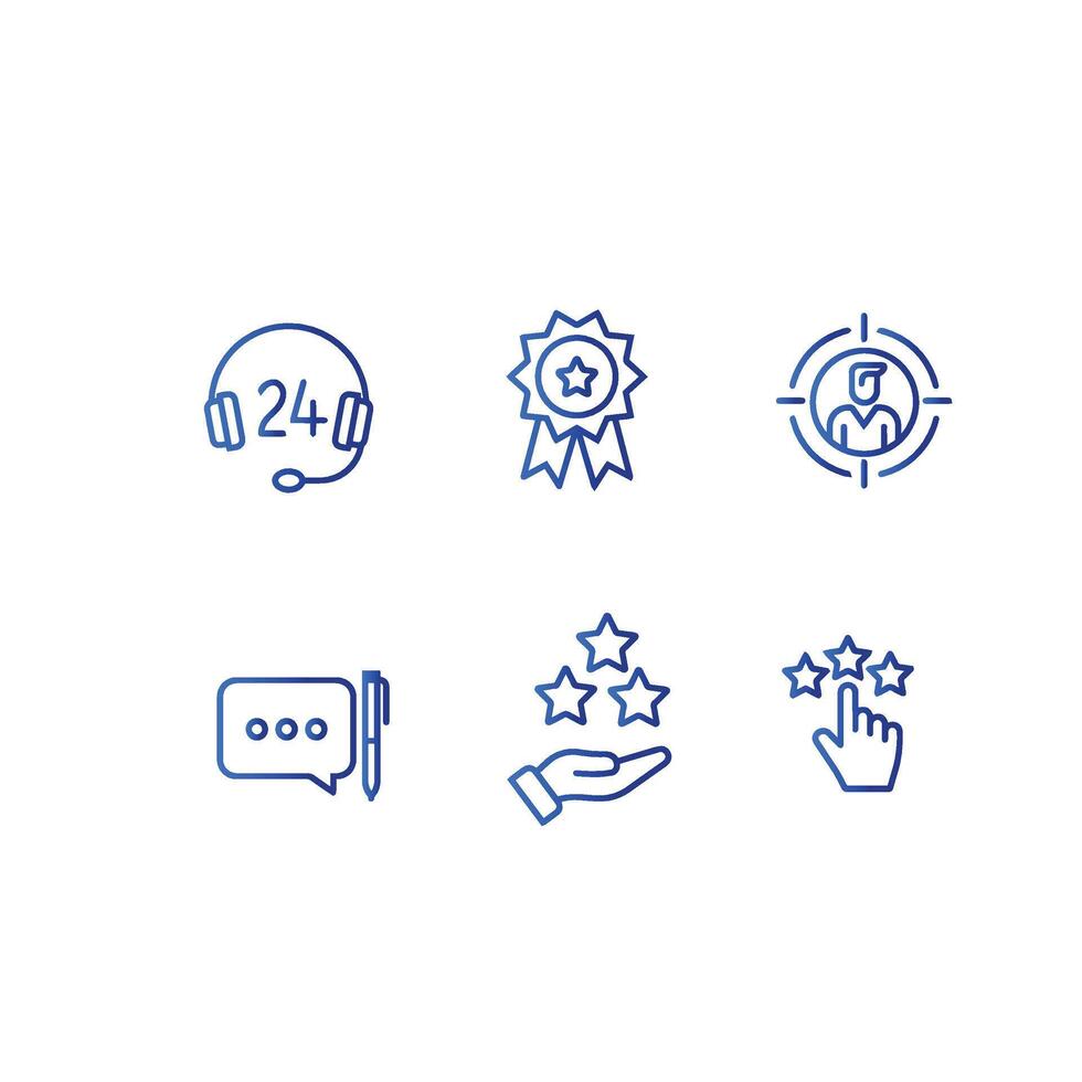 customer service icon set , feedback icon Stock Free