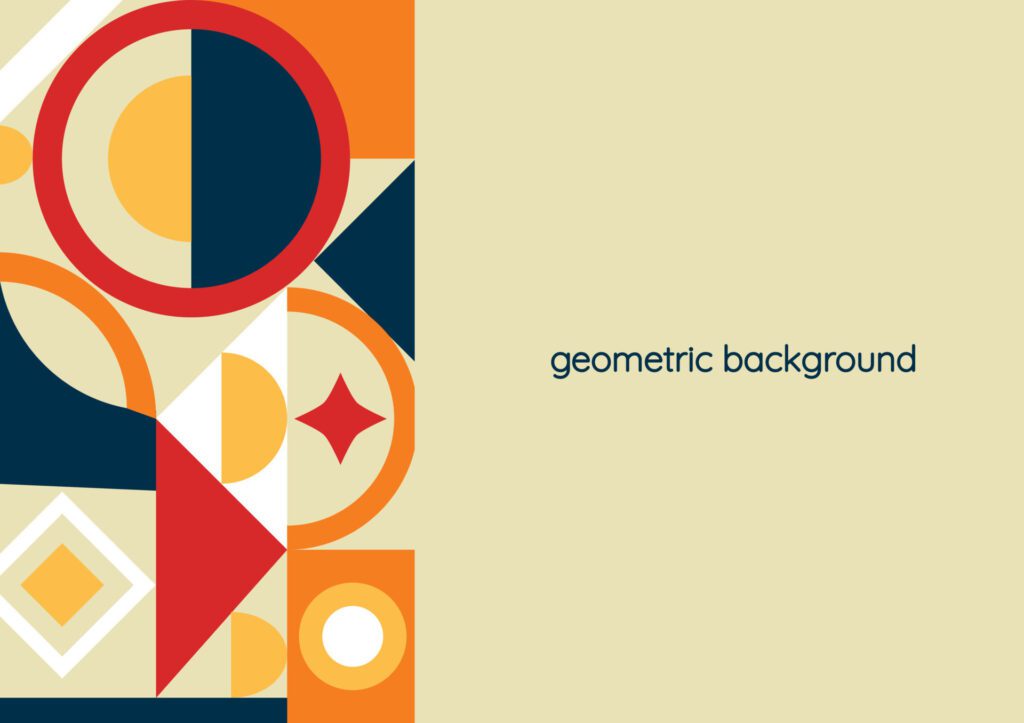 cute geometric background vector design Free Vector