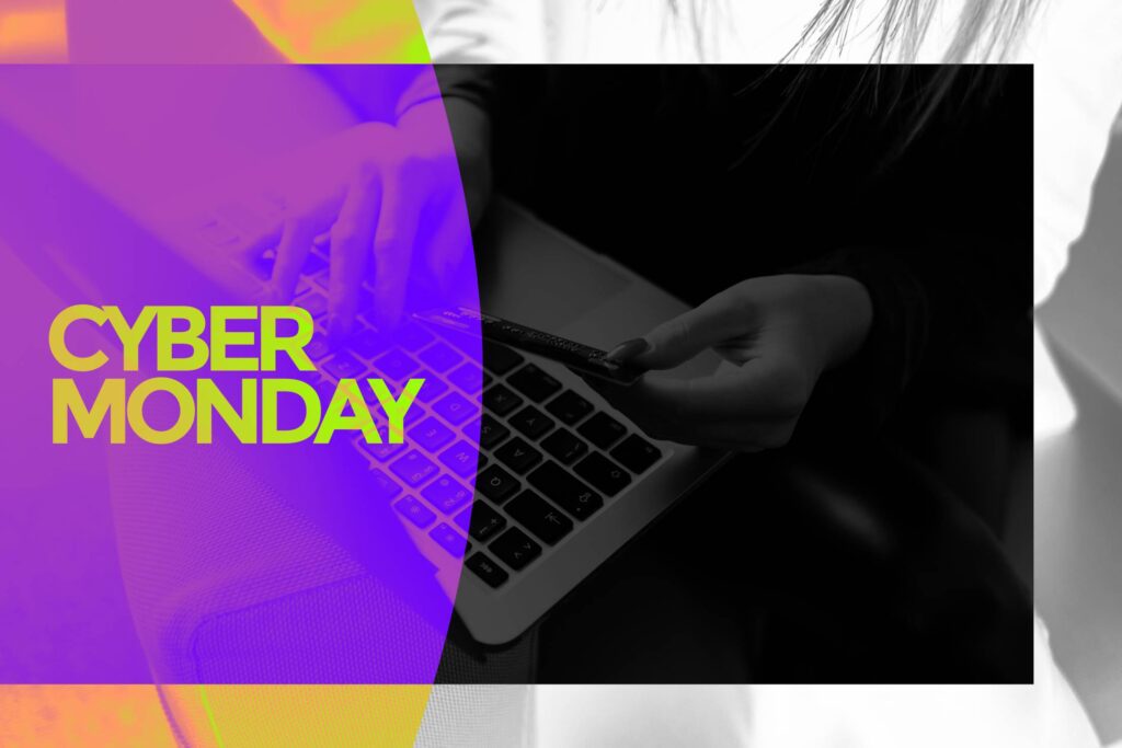 Cyber Monday Lettering Background Free Photo