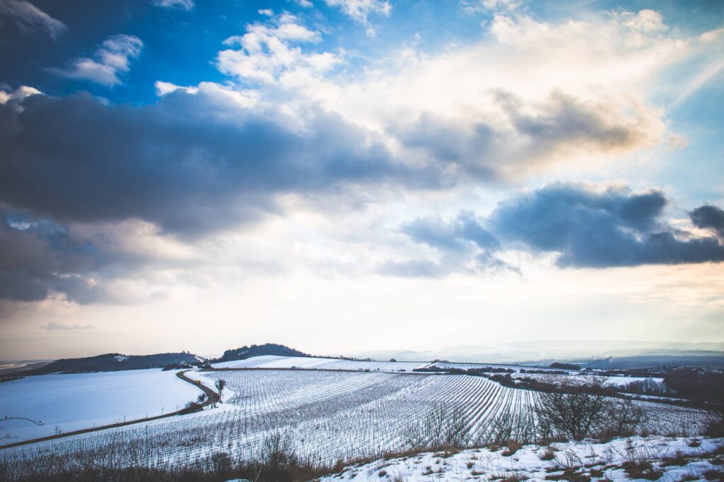 Czech Cloudy Winter Scenery Free Photo