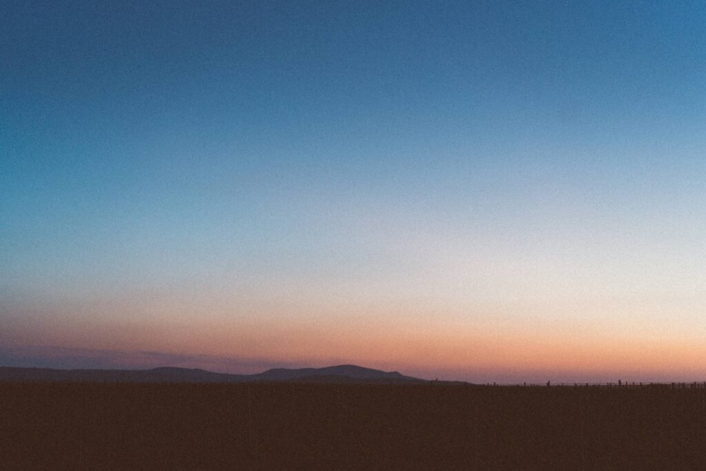 Czech Pálava Mountain in After Sunset Scenery Free Photo