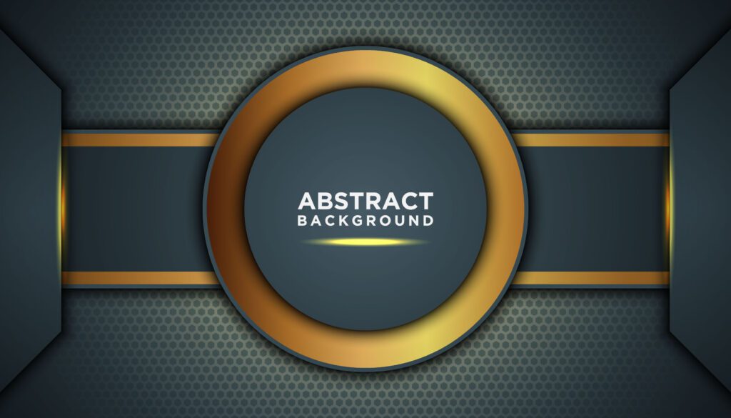 Dark Abstract Background with Circle Layers Free Vector