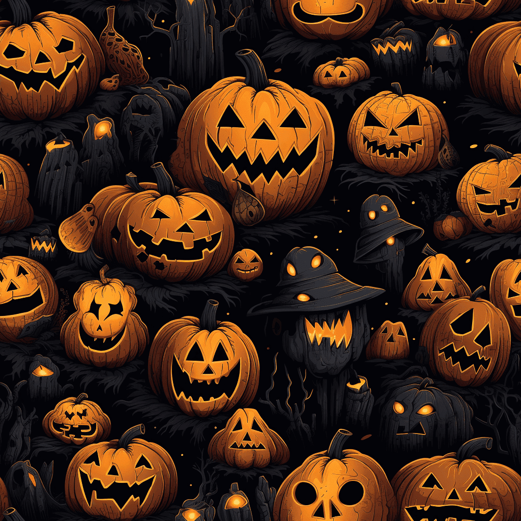 Dark Black Halloween Seamless Background Texture Free Photo