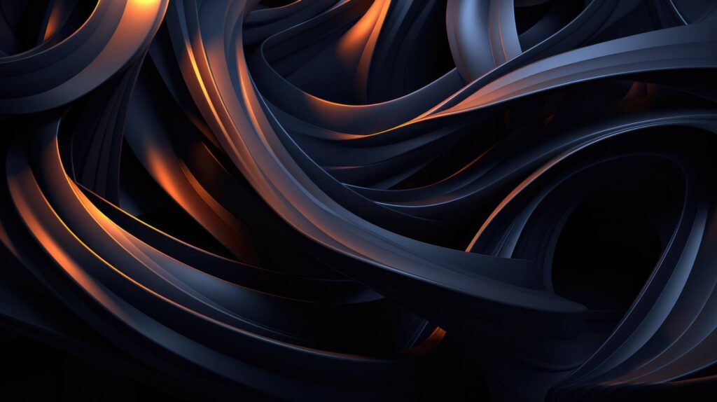 Dark Black Orange 3D Abstract Wallpaper Stock Free