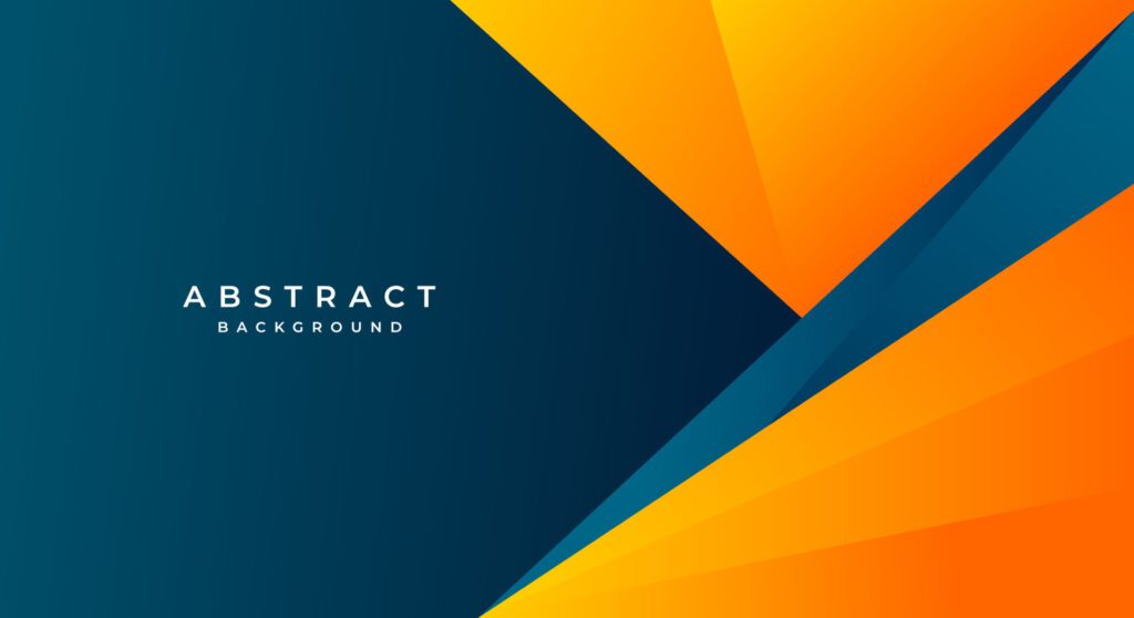 Dark blue background with orange futuristic banner Free Vector and Free SVG