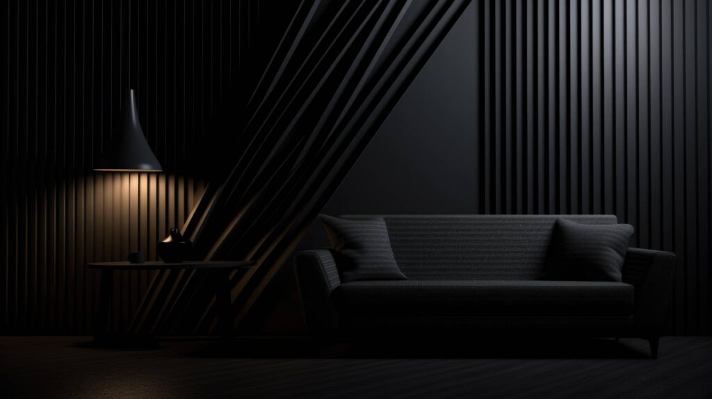 Dark Living Room Design Stock Free